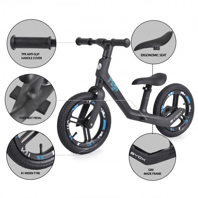 Byox Mojo AIR Παιδικό Ποδήλατο Ισορροπίας 3+ ετών Blue 3800146227517