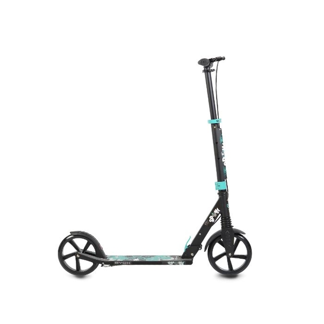 Byox Spooky Folding Children's Scooter with 2 wheels Brake (8+years) - Turquoise (3800146225650)