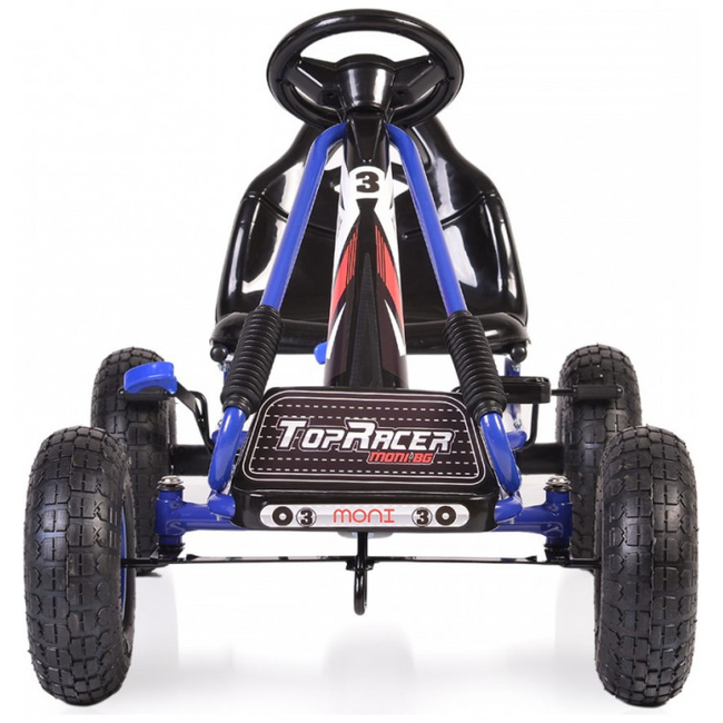 Byox Top Racer AIR Go Kart Παιδικό αυτοκίνητο με πετάλια και φουσκωτούς τροχούς 3-8 ετών - Blue GA815