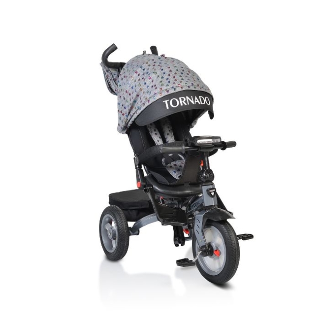 Byox Tornado Children Tricycle Reversibe Seat Music Tray - Grey (3800146230203)