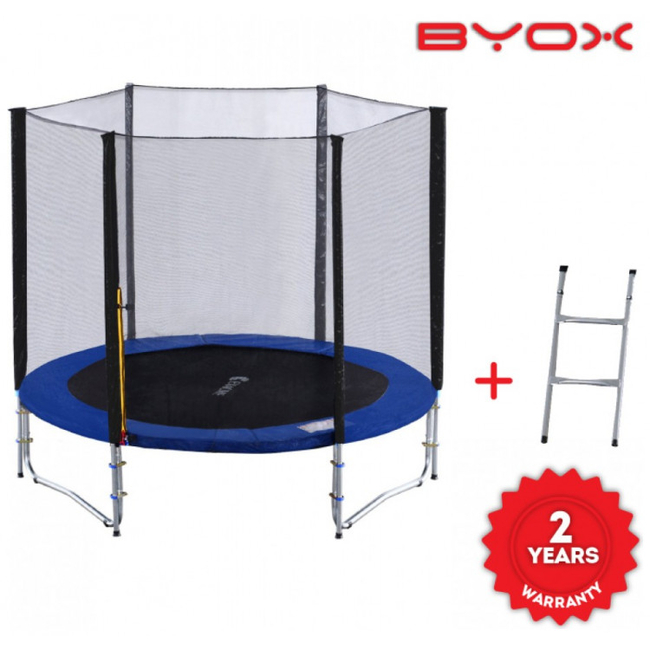 Byox Τραμπολίνο 244cm Εξωτερικού Χώρου με Δίχτυ Προστασίας 3800146253691