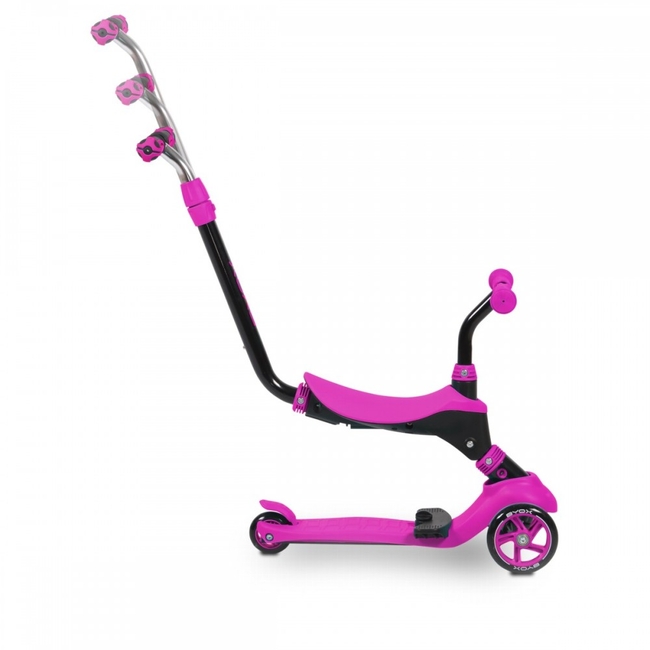 Byox Tristar 3 in 1 Convertible Scooter With Seat & Parent Handle - Pink 3800146227890