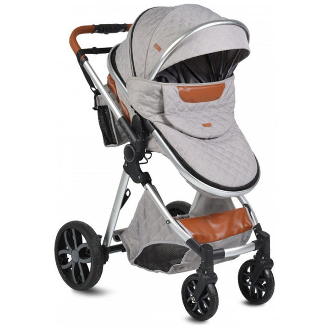 Cangaroo Alma 2 in 1 Aluminium Παιδικό Αναστρέψιμο Καρότσι 0+ μηνών Light Grey 3800146235482
