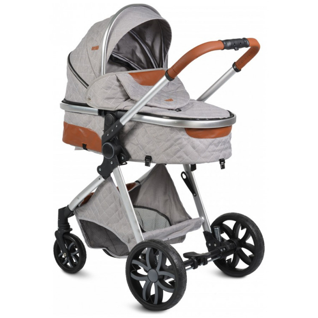 Cangaroo Alma 2 in 1 Aluminium Παιδικό Αναστρέψιμο Καρότσι 0+ μηνών Light Grey 3800146235482