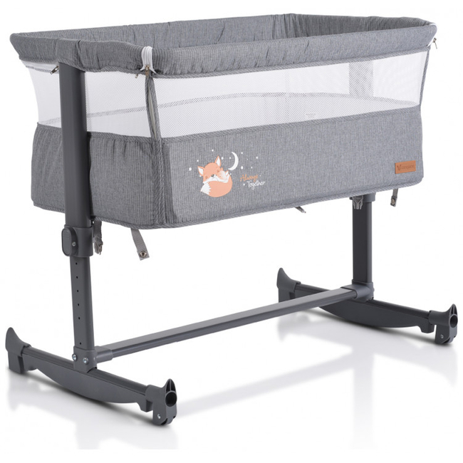 Cangaroo Always Together Ρυθμιζόμενο Λίκνο Dark Grey 3800146248826 (Δώρο Super Απαλή Κουβερτούλα)