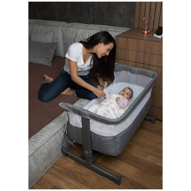 Cangaroo Always Together Ρυθμιζόμενο Λίκνο Dark Grey 3800146248826 (Δώρο Super Απαλή Κουβερτούλα)