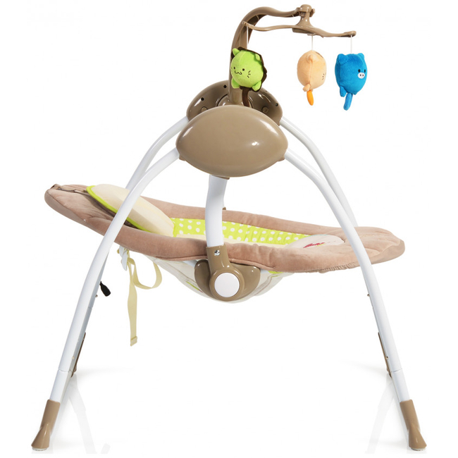 Cangaroo Baby Swing+ PLUS Ηλεκτρικό Βρεφικό Ρηλάξ/Κούνια - Pink 3800146247119