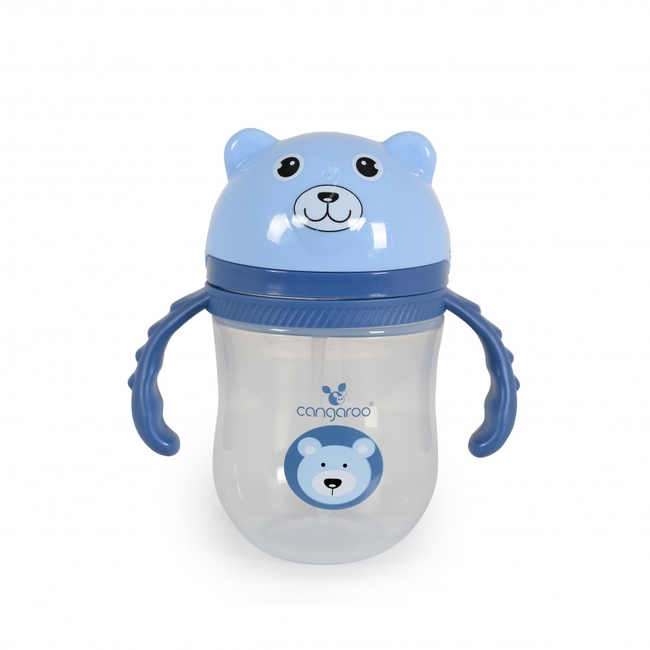 Cangaroo Berry Εκπαιδευτικό Κύπελλο 240ml με Καλαμάκι 6+μ Μπλε C0586
