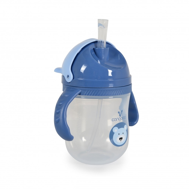 Cangaroo Berry Educational Cup 240ml with Straw 6+m Blue C0586