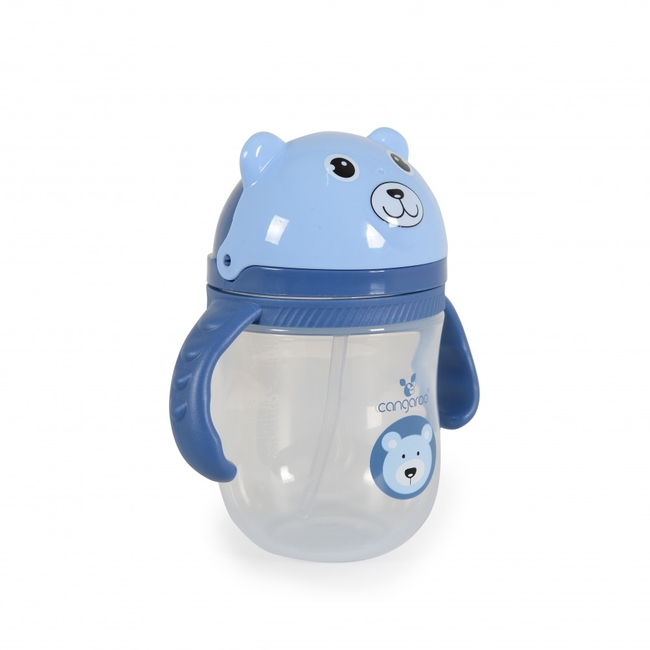 Cangaroo Berry Εκπαιδευτικό Κύπελλο 240ml με Καλαμάκι 6+μ Μπλε C0586