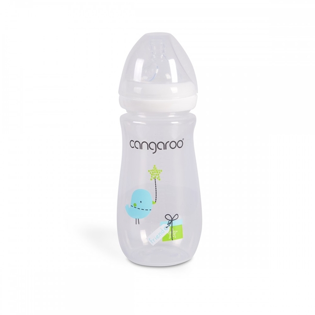 Cangaroo Birdy Blu Plastic Baby Bottle 300 ml BPA Free 3+ Months C0563