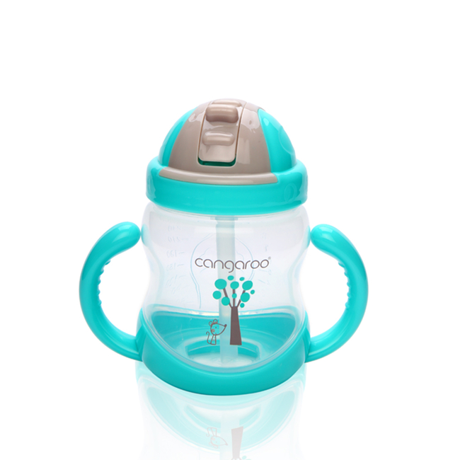 Cangaroo Boo Εκπαιδευτικό Κύπελλο 280ml με Καλαμάκι 6+μ Γαλάζιο C0582
