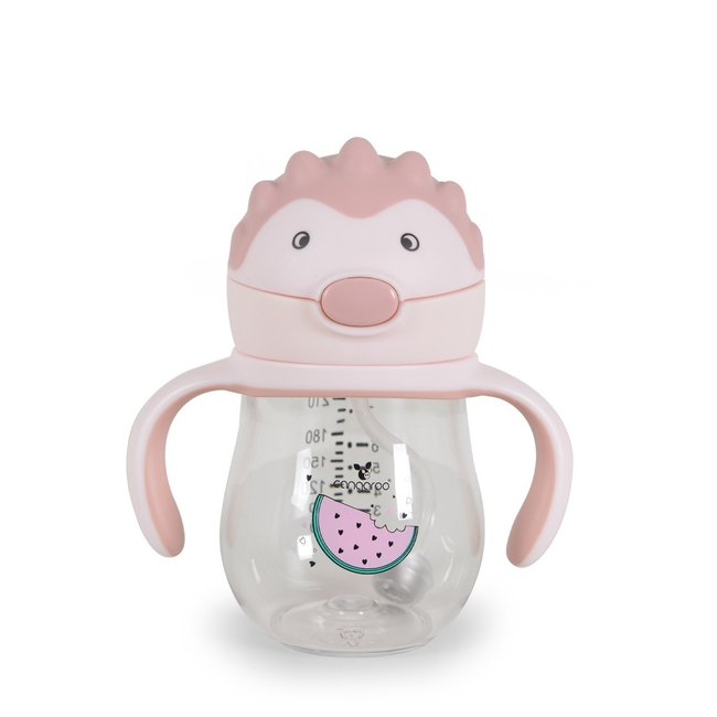 Cangaroo Brillo Εκπαιδευτικό Κύπελλο 250ml με Καλαμάκι 6+μ Ροζ A0033