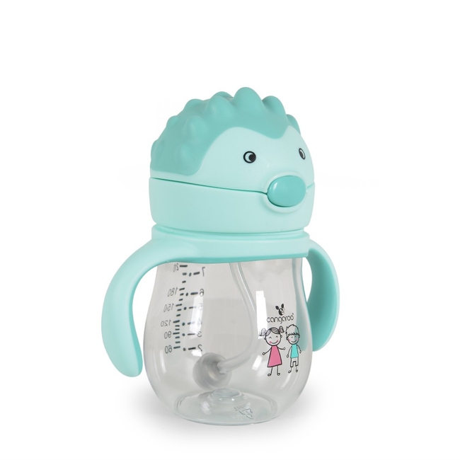 Cangaroo Brillo Εκπαιδευτικό Κύπελλο 250ml με Καλαμάκι 6+μ Τιρκουάζ A0033