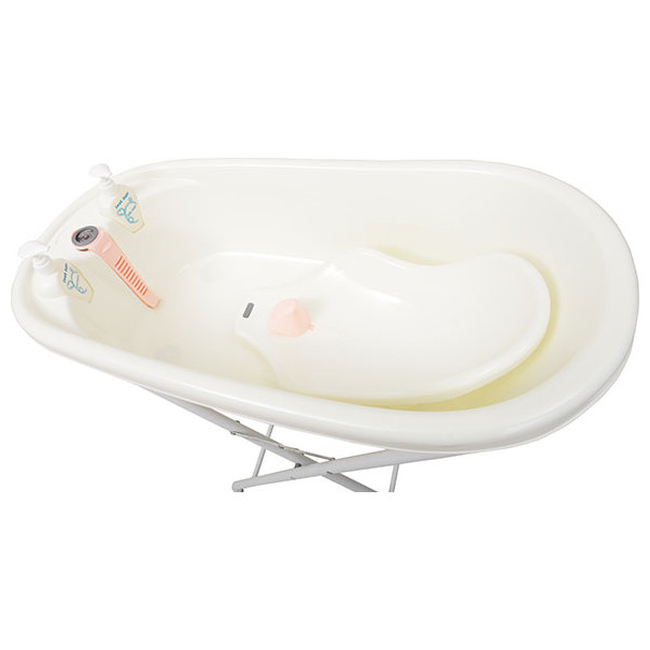 Cangaroo Bubble Baby Bather 3 in 1 90 x 43 εκ. with Stand Thermometer Cases - Pink