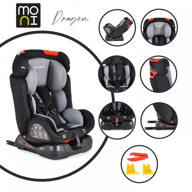 Cangaroo Dragon 0-36 kg ISOFIX Παιδικό Κάθισμα Αυτοκινήτου Black 3801005151226