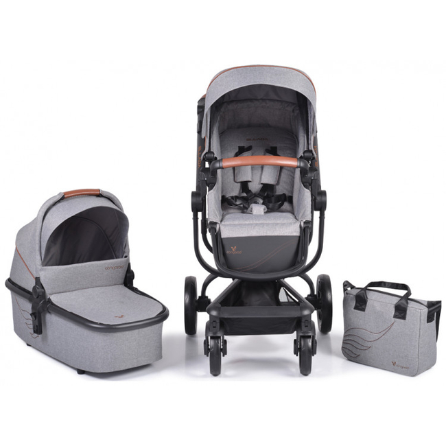 Cangaroo Ellada 2 in 1 Baby Stroller 0+ months Grey 3800146235628