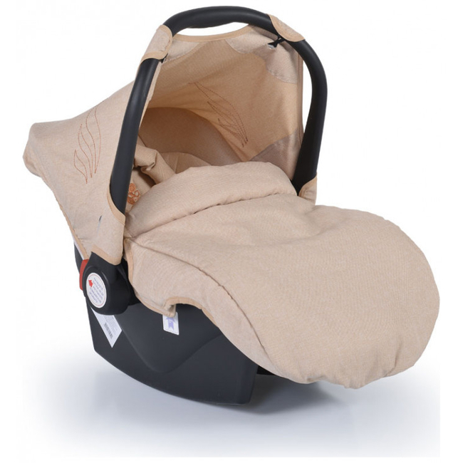 Cangaroo Ellada 3 in 1 Baby Stroller 0+ months with Car Seat 0-13 kg Beige 3800146235611