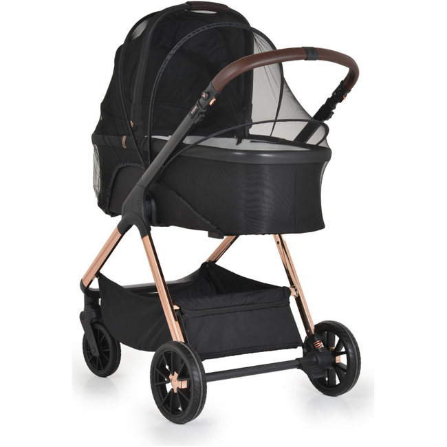 Cangaroo Empire 2 in 1 Baby Stroller 0-22 kg  & Carry Cot with Accessories Black 3800146235895