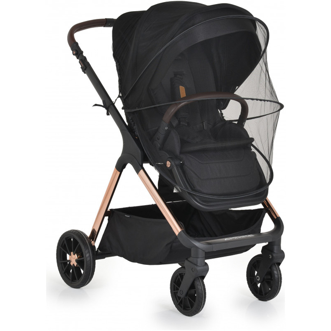 Cangaroo Empire 2 in 1 Baby Stroller 0-22 kg  & Carry Cot with Accessories Black 3800146235895