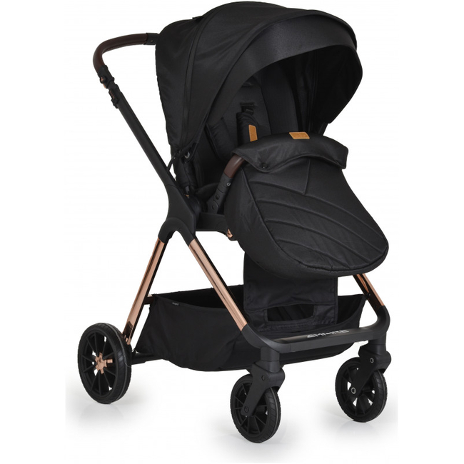 Cangaroo Empire 2 in 1 Baby Stroller 0-22 kg  & Carry Cot with Accessories Black 3800146235895