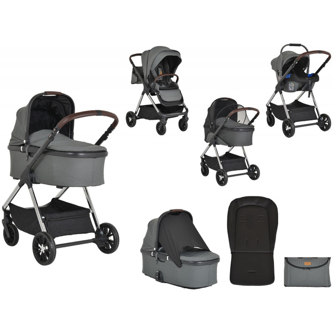 Cangaroo Empire 3 in 1 Modular System 0+ months with Accessories Dark Grey 3800146235925