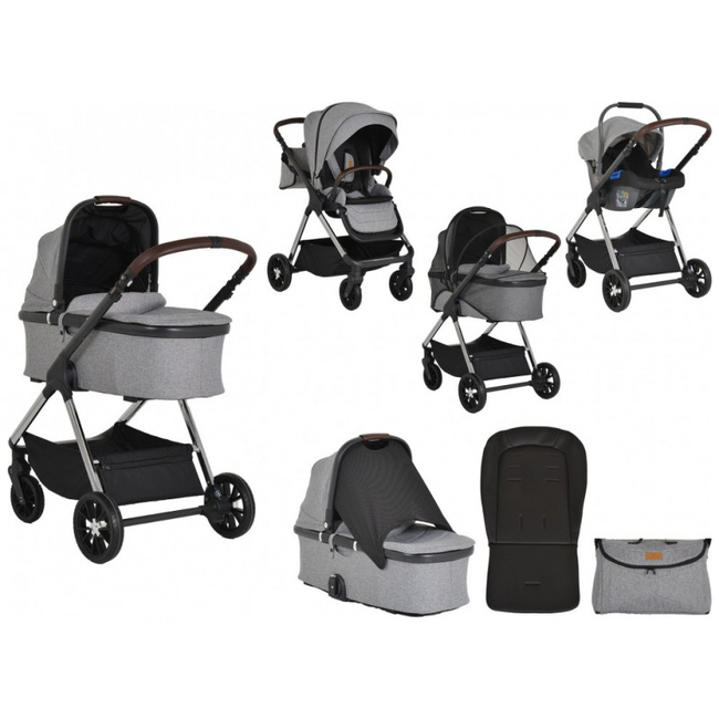 Cangaroo Empire 3 in 1 Σύστημα Μεταφοράς 0-22 kg με Αξεσουάρ Light Grey 3800146235918
