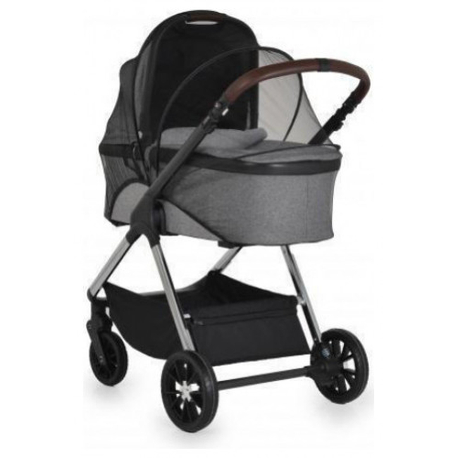 Cangaroo Empire 2 in 1 Baby Stroller 0-22 kg  & Carry Cot with Accessories Light Gray 3800146235918