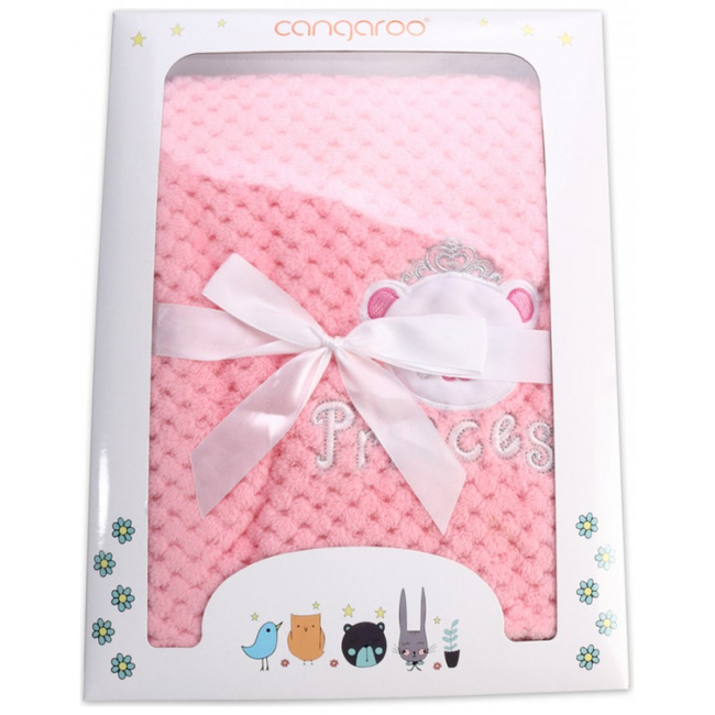 Cangaroo Freya Απαλή Βρεφική Κουβέρτα Fleece 110x80cm Ροζ 3800146264000