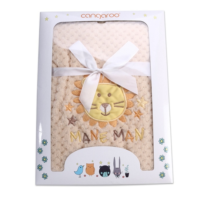 Cangaroo Freya Απαλή Βρεφική Κουβέρτα Fleece 110x80cm - Beige (3800146263959)