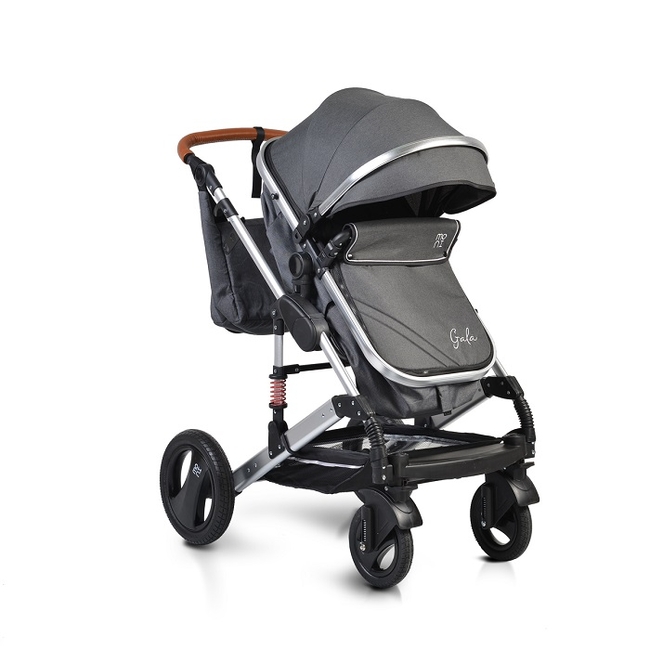 Cangaroo Gala Baby Buggy - Black Leather (3800146234928)