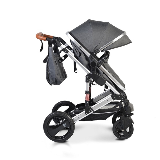 Cangaroo Gala Baby Buggy - Black Leather (3800146234928)