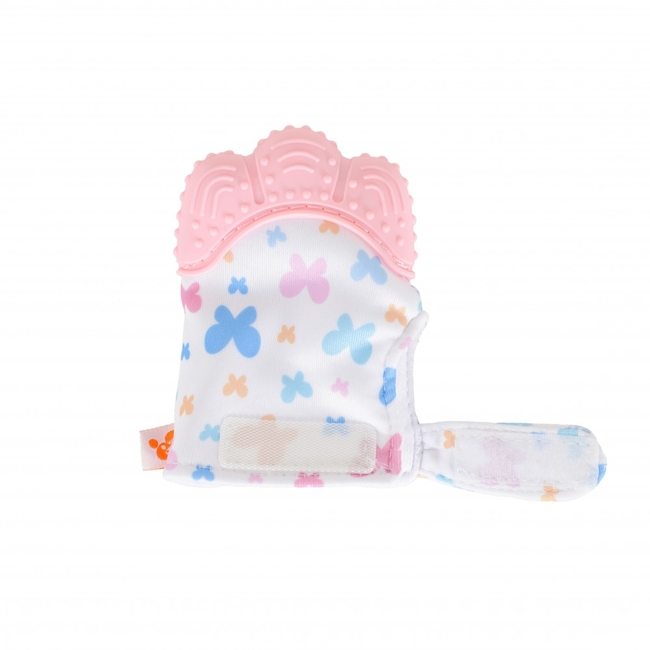 Cangaroo Baby Glove with Chewable 3+m Olive butterflies 3800146269135