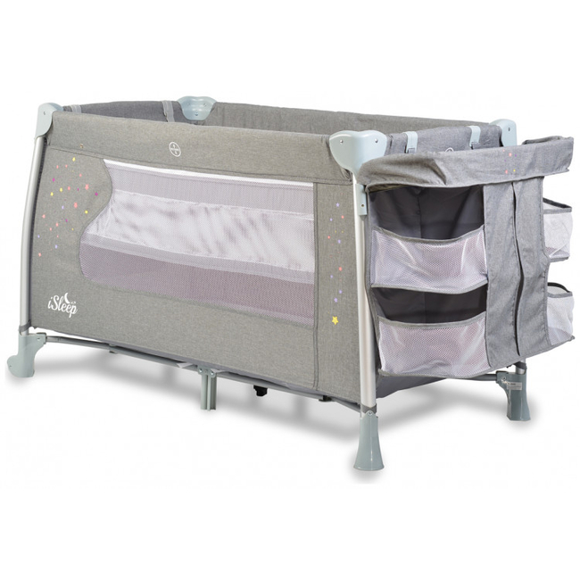 Cangaroo ISleep 2 Layers Playpen Grey