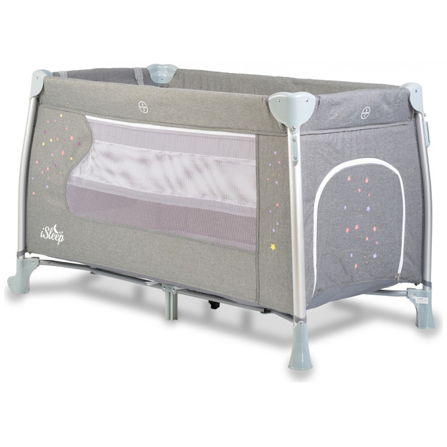 Cangaroo ISleep 2 Layers Playpen Grey 3800146247942