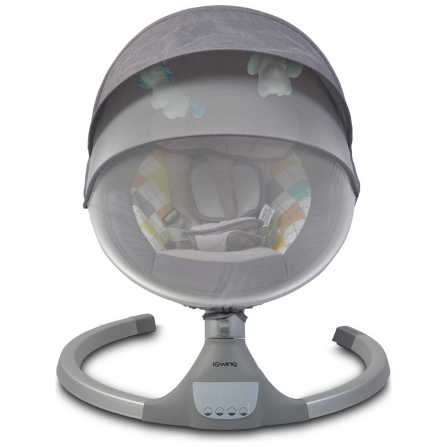 Cangaroo iSwing Ηλεκτρική Κούνια Ρηλάξ με Ασύρματο Control - Dark Grey (3800146248109) (Δώρο Super Απαλή Κουβερτούλα)