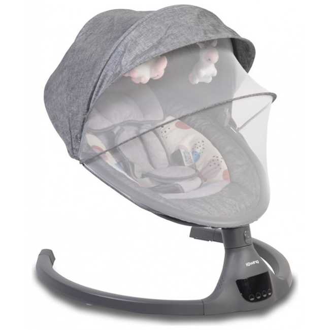 Cangaroo iSwing Ηλεκτρική Κούνια Ρηλάξ με Ασύρματο Control - Light Grey (3800146248116) (Δώρο Super Απαλή Κουβερτούλα)