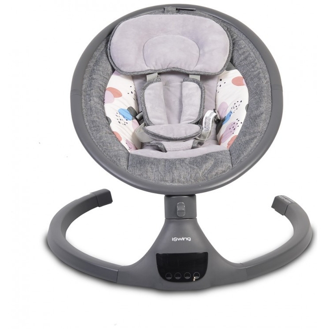 Cangaroo iSwing Ηλεκτρική Κούνια Ρηλάξ με Ασύρματο Control - Light Grey (3800146248116) (Δώρο Super Απαλή Κουβερτούλα)