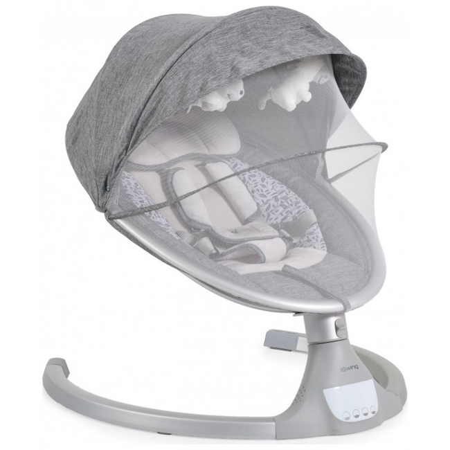 Cangaroo iSwing Ηλεκτρική Κούνια Ρηλάξ με Ασύρματο Control Silver 3800146249021 (Δώρο Super Απαλή Κουβερτούλα)