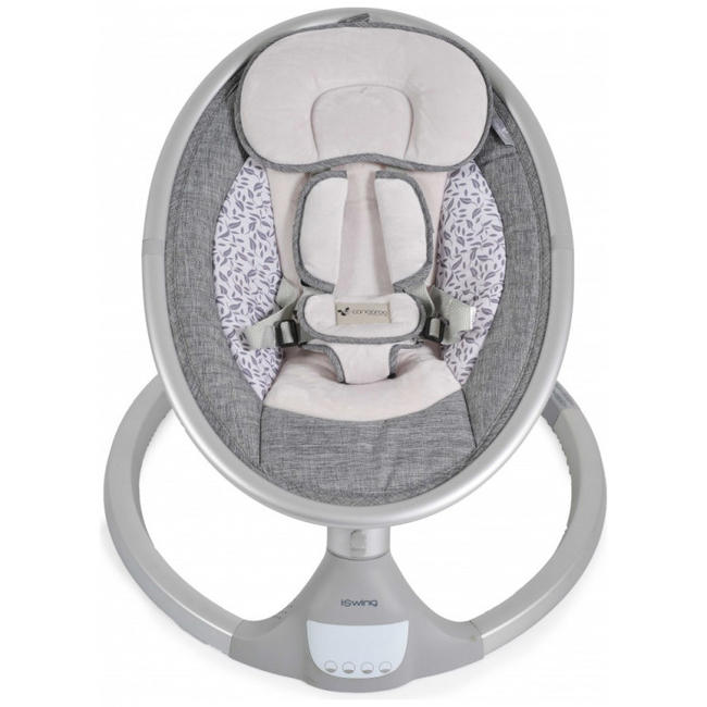 Cangaroo iSwing Ηλεκτρική Κούνια Ρηλάξ με Ασύρματο Control Silver 3800146249021 (Δώρο Super Απαλή Κουβερτούλα)