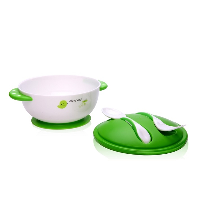 Cangaroo Set Feeding Bowl with Spoon and Fork (F1301)