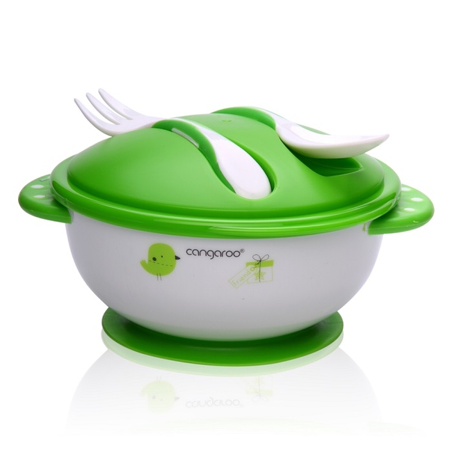 Cangaroo Set Feeding Bowl with Spoon and Fork (F1301)