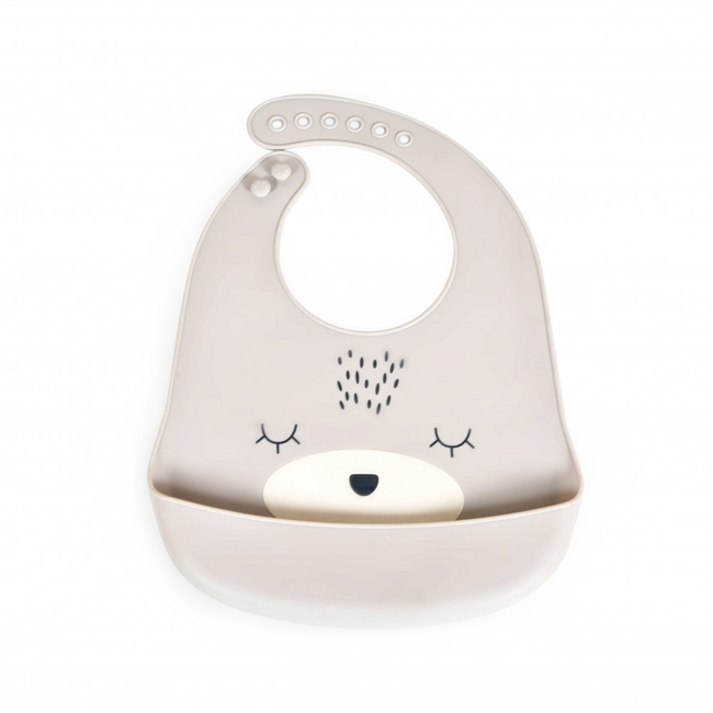 Cangaroo Oscar Silicone Bib 4+m Grey 3800146269593