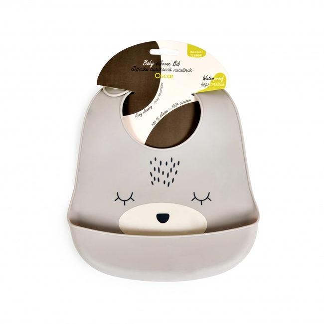 Cangaroo Oscar Σαλιάρα Σιλικόνης 4+μ Γκρι 3800146269593