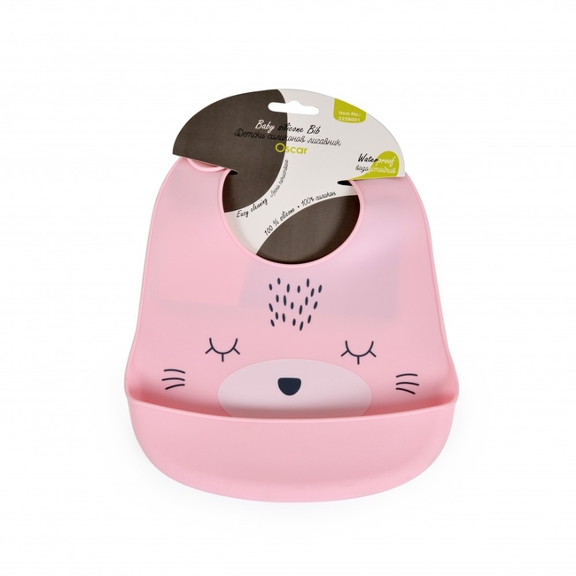 Cangaroo Oscar Σαλιάρα Σιλικόνης 4+μ Ροζ 3800146269616