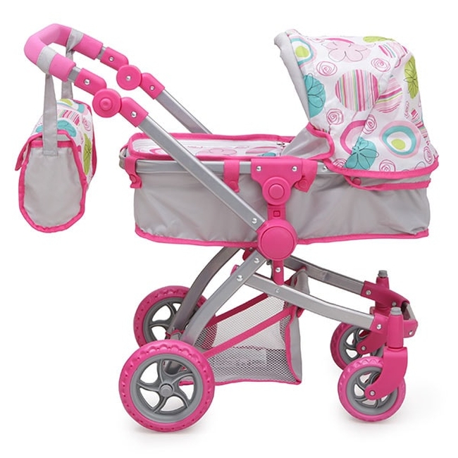 Cangaroo Stroller for dolls Pink Rose 2 in 1  (9651B)