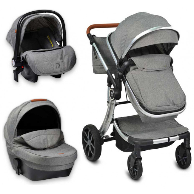 Cangaroo Polly 3 in 1 Σύστημα Μεταφοράς 0+ μηνών Γκρι 3800146235512