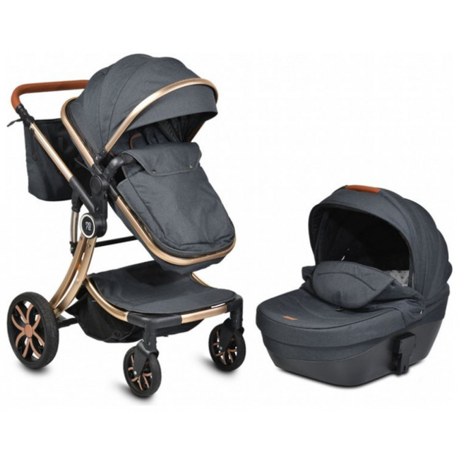 Cangaroo Polly 3 in 1 Baby Stroller 0+ months with Car Seat 0-13 kg Black 3800146235505