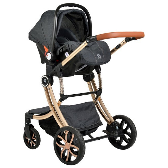 Cangaroo Polly 3 in 1 Baby Stroller 0+ months with Car Seat 0-13 kg Black 3800146235505