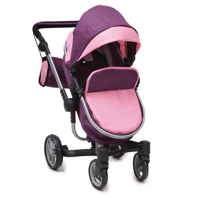 Cangaroo Violette Αναστρέψιμο Καρότσι για Κούκλες με Τσάντα (9694)